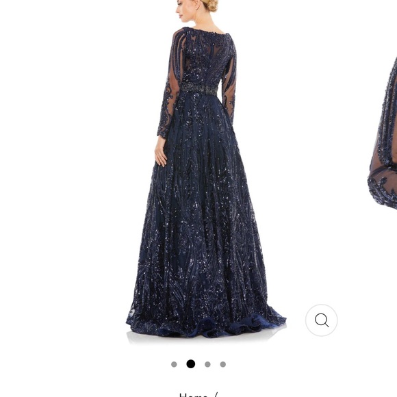 Mac Duggal Blue Formal Gown Dress 4 Small Floor length WORN ONCE Mother of bride - Picture 2 of 16